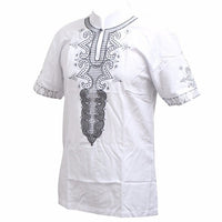 Dashikiage Men's Embroidery Wonderful Colors Traditional Mali African Vintage Top