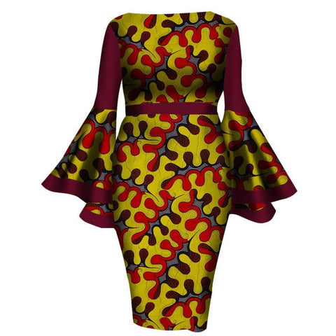 Fashion Vintage Print Plus Size Knee-length Dress Womens Summer Short  Sleeve Midi Elegant Dresses Summer Sexy High Waist Robe 2021 | Jumia Nigeria